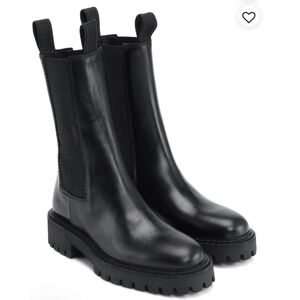 New LAST Angie Chelsea Black Boot Size 36 / 5.5 $320 Leather